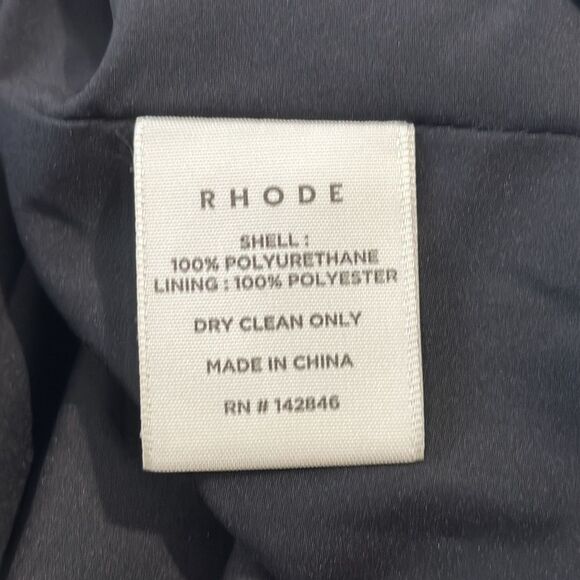 NWT RHODE PIA Mini Dress Patent Black Size 8 - Picture 15 of 16